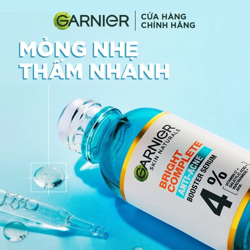 Serum Garnier Giảm Mụn Mờ Thâm Cho Da Dầu, Mụn 30ml